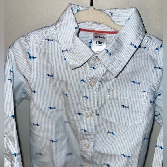 Carter's 18mo. Dachshund Print Collared Button Down Set - Picture 3 of 8